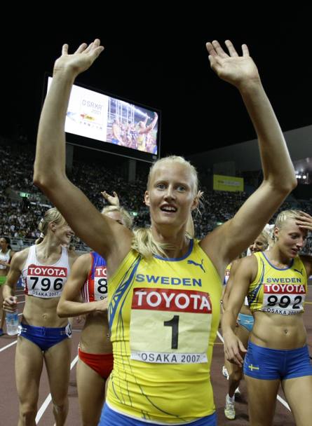 Eptathlon: specializzata nelle prove multiple e nei salti, la svedese Carolina Kluft  la primatista mondiale grazie ai 7032 punti conquistati ai Mondiali di Osaka 2007. Reuters